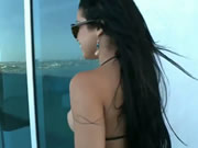 洋妞海上星級酒店在露台上給富少打飛機口爆